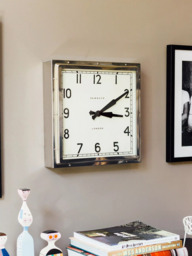 Newgate Clocks Quad Square Metal Wall Clock, 40cm, Silver - thumbnail 3