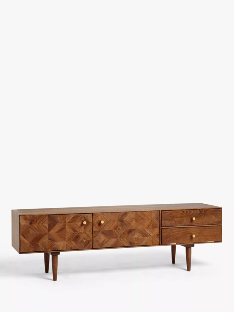 "John Lewis + Swoon Franklin TV Stand for TVs up to 66"", Brown" - image 1