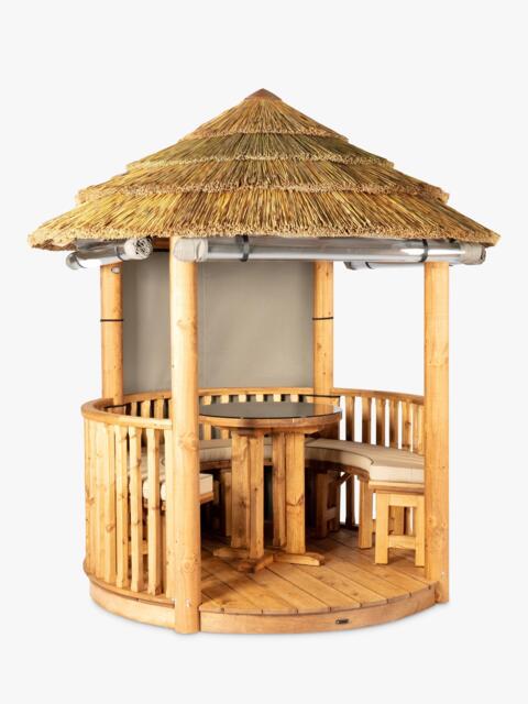 Breeze House Oasis Signature Cape Reed Thatch Roof Circular Gazebo, FSC-Certified (Scandinavian Redwood) - image 1