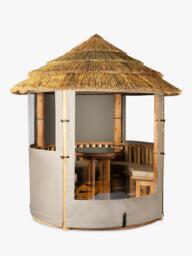 Breeze House Oasis Signature Cape Reed Thatch Roof Circular Gazebo, FSC-Certified (Scandinavian Redwood) - thumbnail 4