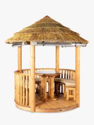 Breeze House Oasis Signature Cape Reed Thatch Roof Circular Gazebo, FSC-Certified (Scandinavian Redwood) - thumbnail 3