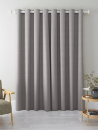 John Lewis Textured Weave Pair Blackout Lined Eyelet Curtains - thumbnail 5