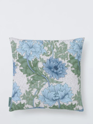 Morris & Co. Chrysanthemum Indoor/Outdoor Cushion, Indigo - thumbnail 1