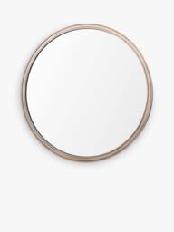 Laura Ashley Harrington Round Metal Wall Mirror, 60cm, Antique Brass
