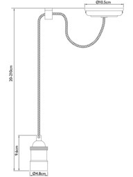 John Lewis Baldwin Pendant Ceiling Cord - thumbnail 5
