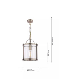Laura Ashley Harrington Pendant Ceiling Light, Antique Brass - thumbnail 6