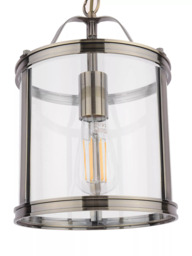 Laura Ashley Harrington Pendant Ceiling Light, Antique Brass - thumbnail 5