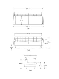 Swyft Model 10 Large 3 Seater Sofa, Dark Leg - thumbnail 2