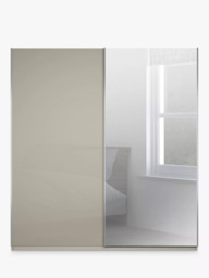 John Lewis Elstra 200cm Wardrobe with Glass and Mirrored Sliding Doors - thumbnail 2