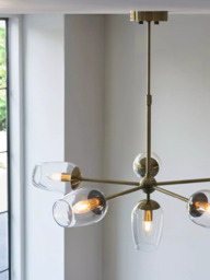 Bay Lighting Callen 6 Arm Ceiling Light, Gold - thumbnail 5