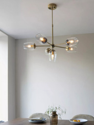 Bay Lighting Callen 6 Arm Ceiling Light, Gold - thumbnail 2
