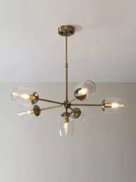 Bay Lighting Callen 6 Arm Ceiling Light, Gold - thumbnail 3
