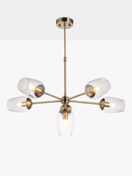 Bay Lighting Callen 6 Arm Ceiling Light, Gold - thumbnail 1