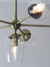 Bay Lighting Callen 6 Arm Ceiling Light, Gold - thumbnail 6