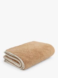 The Little Tailor Baby Reversible Sherpa Fleece Quilted Baby Blanket, Tan Brown - thumbnail 2