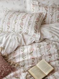 Historic Royal Palaces Stripe 200 Thread Count Duvet Cover Set, Clay Pink - thumbnail 2