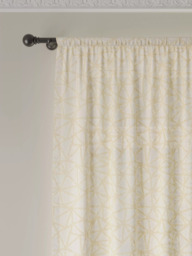 John Lewis Clipped Geo Jacquard Voile Slot Top, Marshmallow - thumbnail 1