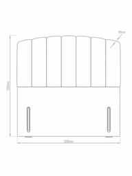 Hypnos Beatrice Euro Slim Upholstered Headboard, Small Double - thumbnail 4