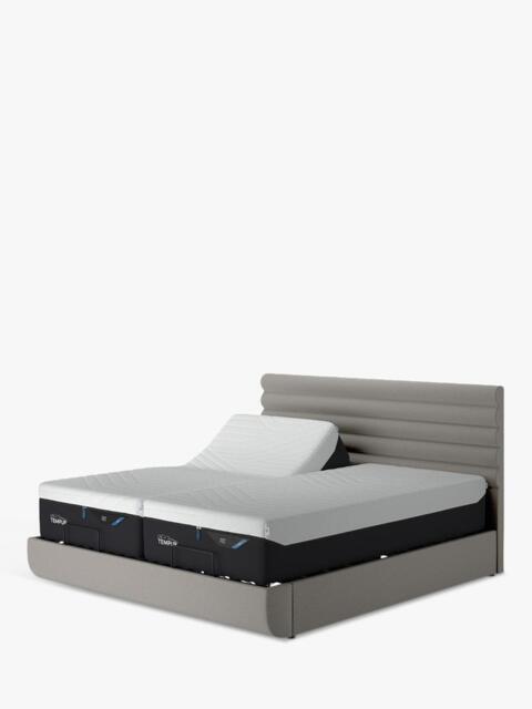 TEMPUR® OUTLET Arc™ Adjustable Disc Vectra Upholstered Bed Frame, King Size, Like New, Warm Stone - image 1
