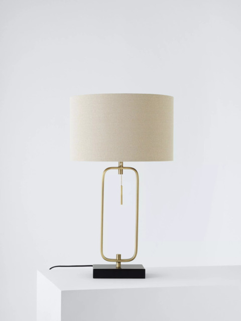 John Lewis Frame Table Lamp, Black/Brass - image 1
