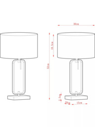 John Lewis Frame Table Lamp, Black/Brass - thumbnail 6