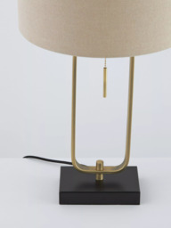 John Lewis Frame Table Lamp, Black/Brass - thumbnail 5