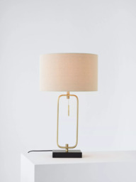 John Lewis Frame Table Lamp, Black/Brass - thumbnail 3