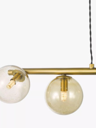 John Lewis Champagne Bubble Glass Bar Ceiling Light, Champagne/Warm Brass - thumbnail 6