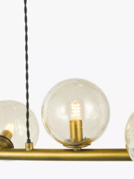 John Lewis Champagne Bubble Glass Bar Ceiling Light, Champagne/Warm Brass - thumbnail 5