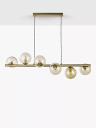John Lewis Champagne Bubble Glass Bar Ceiling Light, Champagne/Warm Brass - thumbnail 3