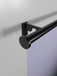 John Lewis Made to Order Select Gliding Curtain Pole with Disc Finial, Wall Fix, Dia.30mm - thumbnail 4