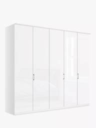John Lewis Elstra 250cm Wardrobe with Glass Hinged Doors