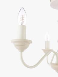 Laura Ashley Tate 3 Arm Semi Flush Ceiling Light, Cream - thumbnail 4