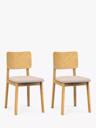 John Lewis ANYDAY Fern Dining Chairs, Set of 2, Oak - thumbnail 1