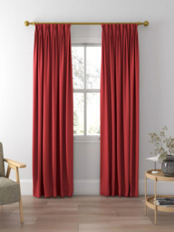 John Lewis Cotton Blend Made to Measure Curtains or Roman Blind, Claret - thumbnail 5