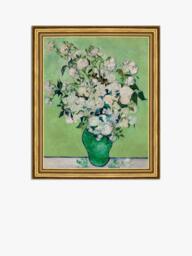 Brookpace Lascelles Vincent Van Gogh 'Roses' Framed Canvas Print, 29 x 34cm