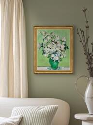 Brookpace Lascelles Vincent Van Gogh 'Roses' Framed Canvas Print, 29 x 34cm - thumbnail 2