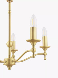 Laura Ashley Ludchurch Chandelier Ceiling Light, 5 Arms, Matt Antique Brass - thumbnail 5