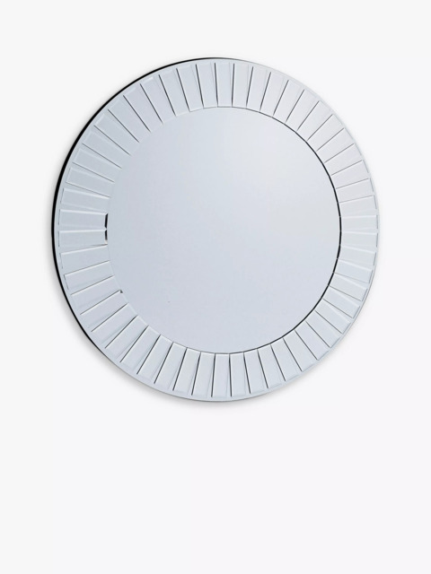 Gallery Direct Mondello Round Glass Frame Mirror, Clear - image 1