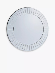 Gallery Direct Mondello Round Glass Frame Mirror, Clear
