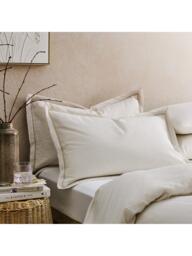 Christy Seersucker Weave Cotton Duvet Cover Set, Beige - thumbnail 2