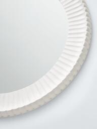 John Lewis Coastal Carved Round Frame Wall Mirror, 70cm, White - thumbnail 3