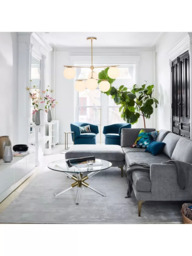 West Elm Sphere + Stem Chandelier Ceiling Light, White - thumbnail 6