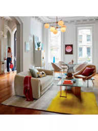 West Elm Sphere + Stem Chandelier Ceiling Light, White - thumbnail 5