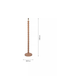 Laura Ashley Maria Wooden Floor Lamp, Natural Oak - thumbnail 4