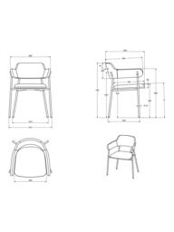 John Lewis Wise Dining Armchair, Set of 2 - thumbnail 2