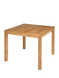 Barlow Tyrie Linear Square Wooden Garden Dining Table, 89cm, Teak