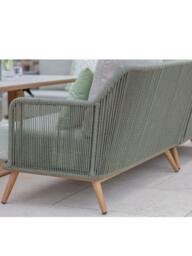 Bramblecrest Como 8-Seater Corner Corner Casual Garden Dining Set with Height-Adjustable Square Table, Fern Green - thumbnail 3