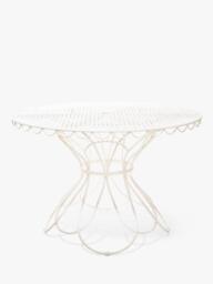 Business & Pleasure Co. Al Fresco Round Garden Dining Table, 120cm, White - thumbnail 1