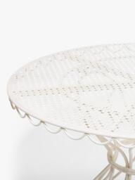 Business & Pleasure Co. Al Fresco Round Garden Dining Table, 120cm, White - thumbnail 4